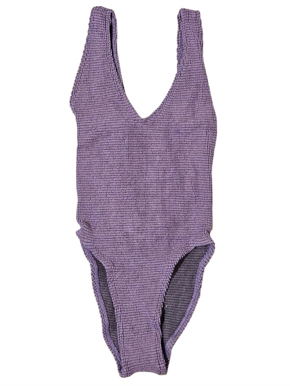 Bond-Eye Mara Swimsuit One-Piece One Size Lavender Lurex Gold Metallic NWT 💜